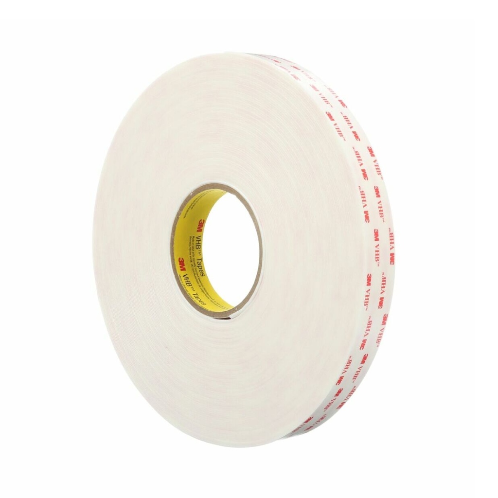3M 4950F Double-sided Acrylic Foam VHB Tape - White - 25 mm x 33 m x 1.1 mm - per roll 