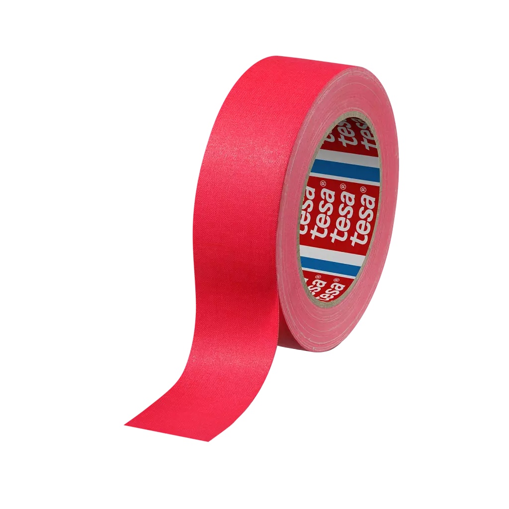 TESA 4671 Gaffer Tape - 120 mesh - Fluorescent pink - 25 mm x 25 m x 0,28 mm - Per box of 36 rolls 