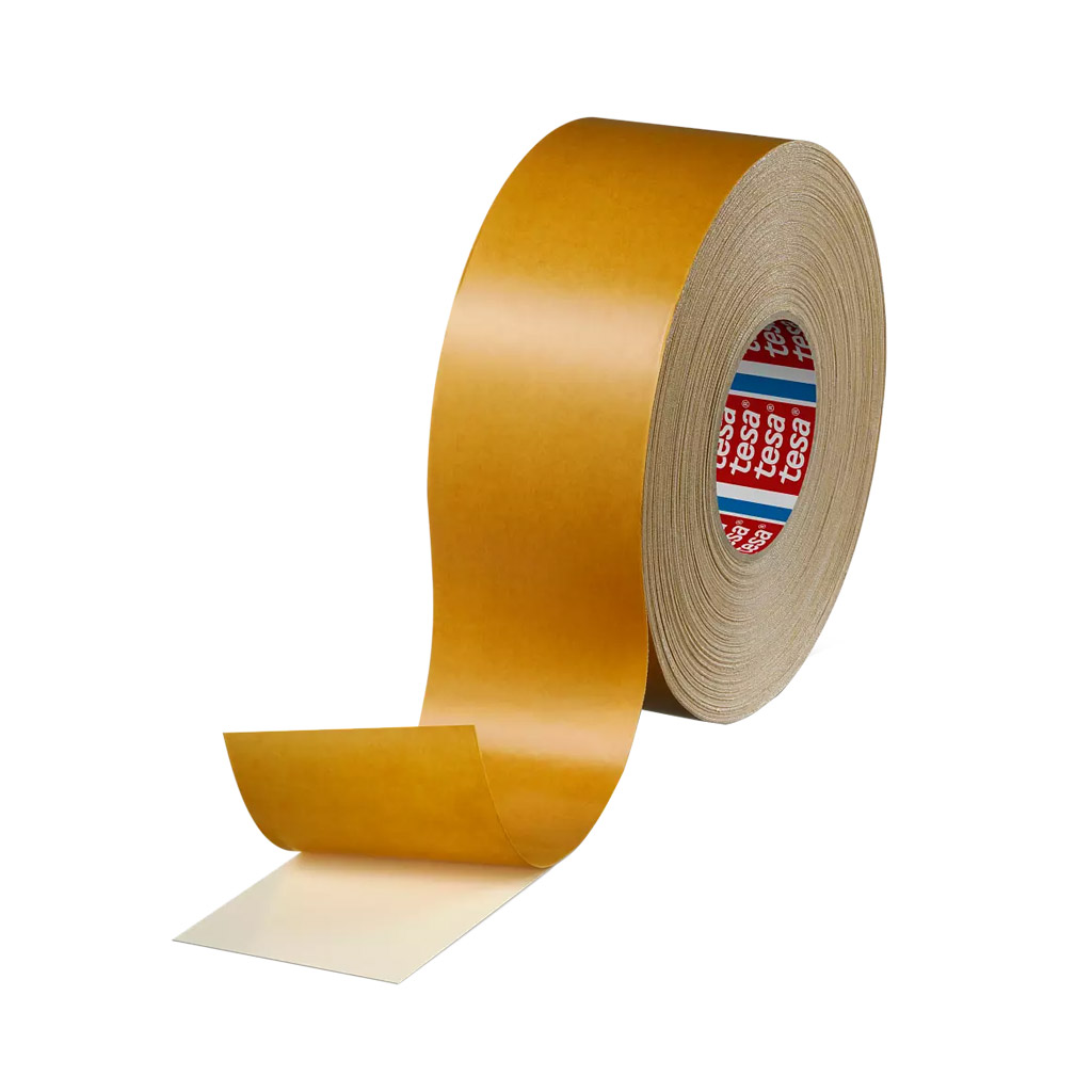 Tesafix 4964 Dubbelzijdige tape - Wit - Solvent adhesive -  50 mm x 25 m x 0,39 mm - Per doos van 6 rollen