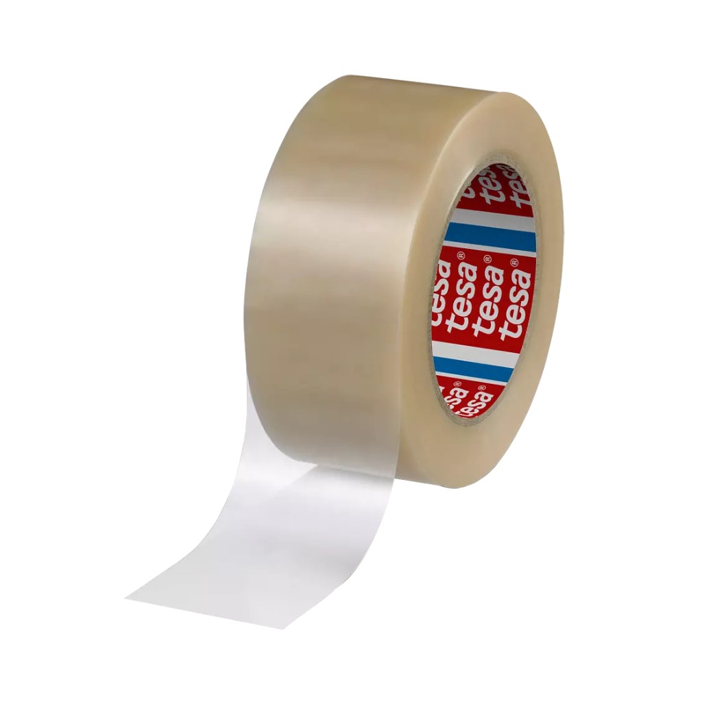 Tesa 4122 Premium PVC tape - solvent adhesive - transparent - 50 mm x 330 m x 88 µm - per box of 6 r olls