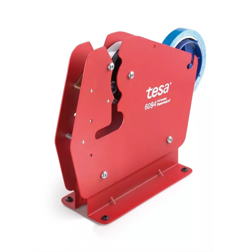 TESA 6094 Beutelschließer mit Klebeband - Maximale Bandbreite 19 mm - rot - pro Stück 