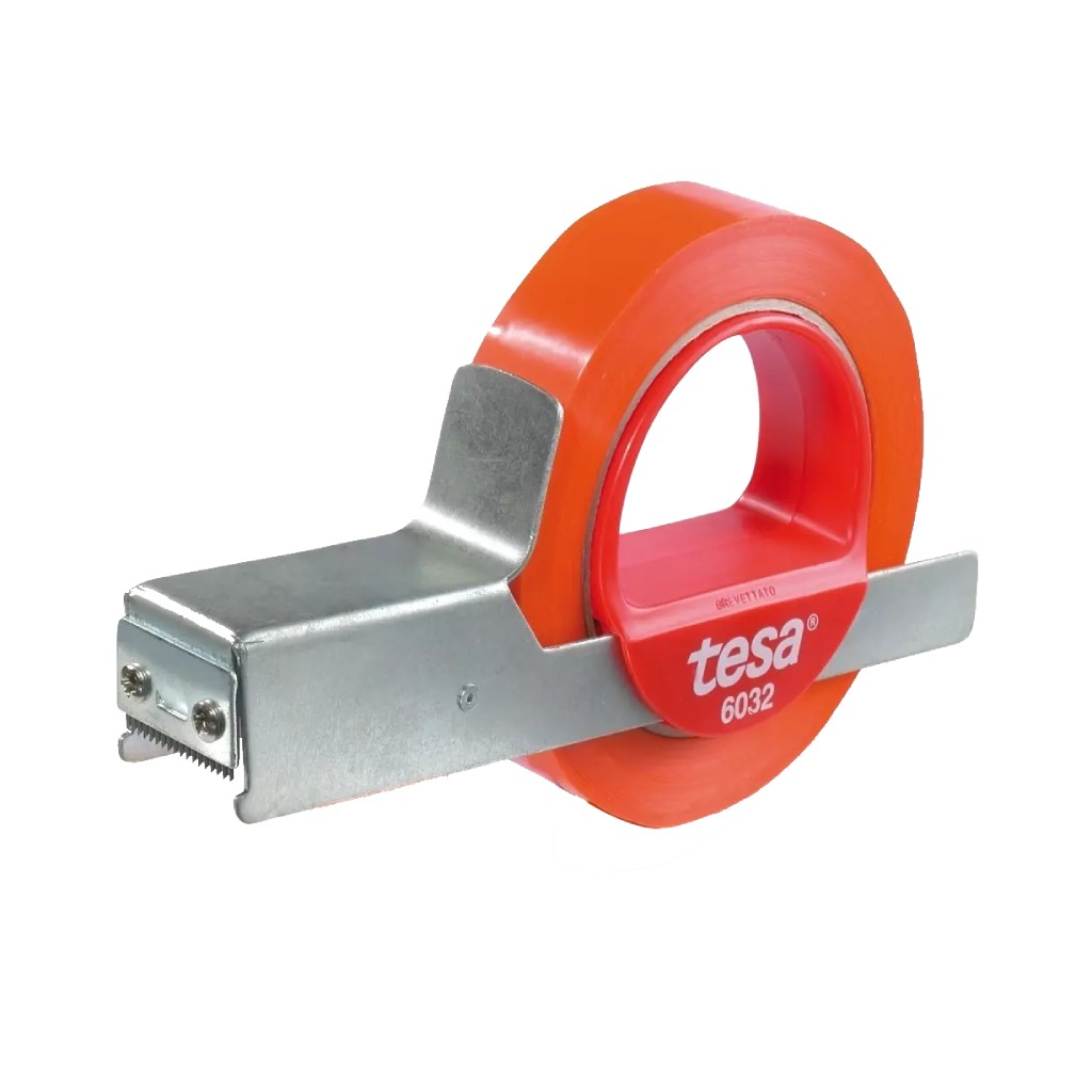 Tesa 6032 Handabroller für verstärktes Tape - maximal 25 mm breit - Silber - Pro Stück 