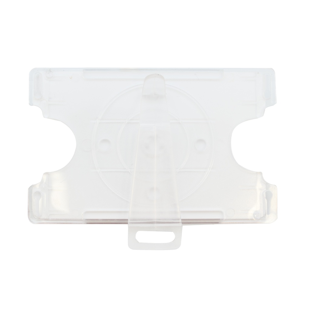 EtiName - Translucent rigid card holder with horizontal/vertical rotating clip - For 86 x 54 mm card s - Per 100 pieces