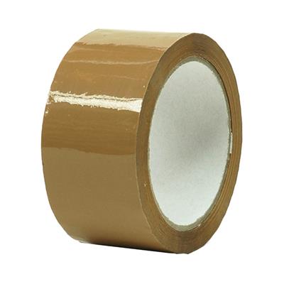EtiTape PP Single-sided adhesive tape for manual use - Hot melt adhesive - Havana - 50 mm x 66 m x 2 8 µm - per box of 36 rolls