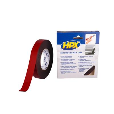 HPX 3200 HSA Double sided acrylic adhesive tape with very strong adhesion - anthracite - 25 mm x 10  m x 1,1 mm - Per box of 10 rolls