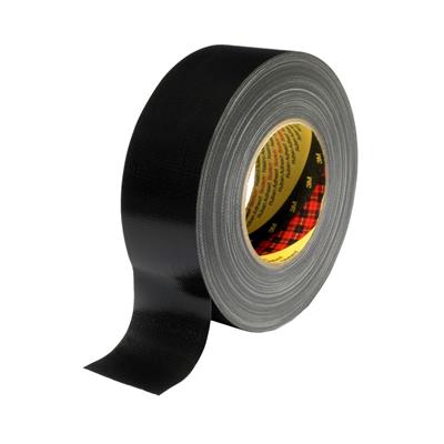 3M 389 Heavy Duty Cloth Tape - Black - 75 mm x 50 m x 0.26 mm - per box 12 rolls 