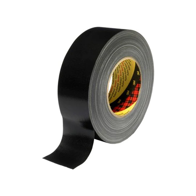 3M 389 Heavy Duty Cloth Tape - zwart - 19 mm x 50 m x 0,26 mm - per doos 48 rollen 