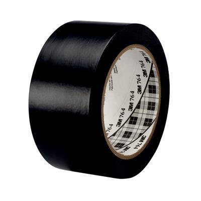3M 764I Adhesive vinyl flooring tape - temporary use - Black - 50 mm x 33 m - per box of 24 rolls 