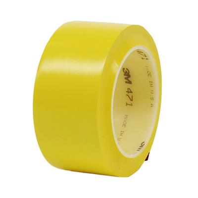 3M 471 Single-sided rubber adhesive vinyl tape - Yellow -50 mm x 33 m x  0.14 mm - per box of 24 roll s