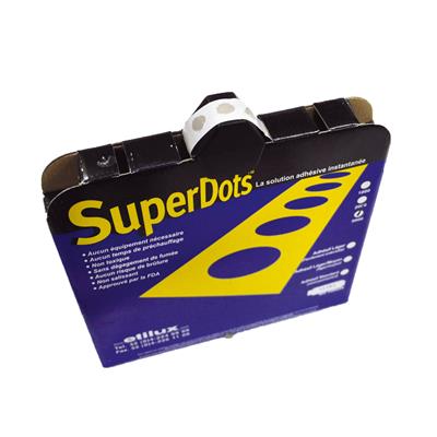 Superdots Easy mid tack Points de colle semi-permanent - Transparent -Diamétre 10 mm - par carton de  5000 pastilles