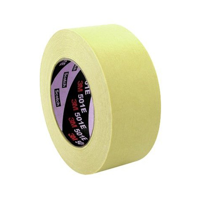 3M 501E High temperature resistant crepe paper masking tape - Chamois -100 mm x 50 m - per box of 8  rolls
