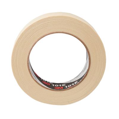 3M 101E Smooth crepe paper masking tape for general use - Chamois - 1610 mm x 50 m - per box of 3 ro lls -Logroll
