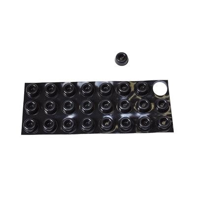 3M SJ5009 Protective Rubber Adhesive Stop - Black -22.4 mm x 10.2 mm - per box of 1000 pieces 