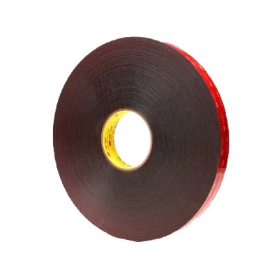 3M 5925F Double sided acrylic foam tape VHB - Black - 25 mm x 33 m x 0,6 mm - Per box of 3 rolls 