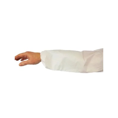 3M 444 OVERSLEEVES WITH ELASTIC CUFFS WHITE  STD SIZE - 40 CM - 50 PAIRS/PACK - 150 PAIRS/BOX