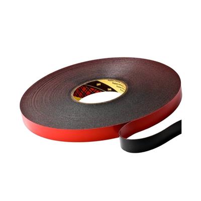 3M 5962F Dubbelzijdige VHB acryl foam tape - Zwart - 12 mm x 33 m x 1,5 mm - per doos van 6 rollen 