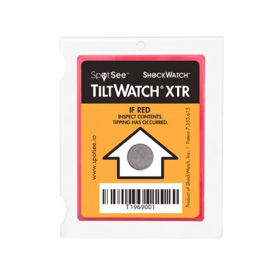 Tiltwatch XTR tilt indicator  - 75 mm x 60 mm x 5 mm -  Per box of 100 pieces