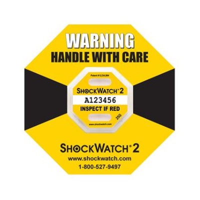 Shockwatch 2 Shockwatch 2 Schockindikator - Aktivierung zum Zeitpunkt des Klebens - Blau - 10 g pro  Schachtel mit 100 Stück