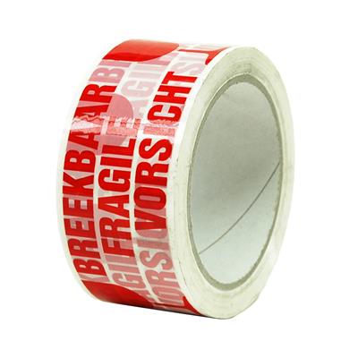 EtiTape PP Standard printed tape - Fragile Breekbaar Vorsicht - Hotmelt - Red on White - 50 mm x 66  m x 28 µm - per box of 36 rolls