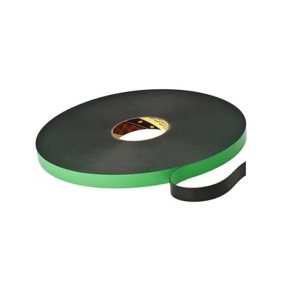 3M 9508B Double sided PE foam tape - Black - 19 mm x 66 m x 0.8 mm - per box of 16 rolls 