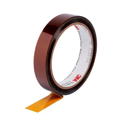 3M 92 Polyimide Electrical Tape - Excellent temperature resistance - Amber -33 m x 305 mm - per box  of 1 roll