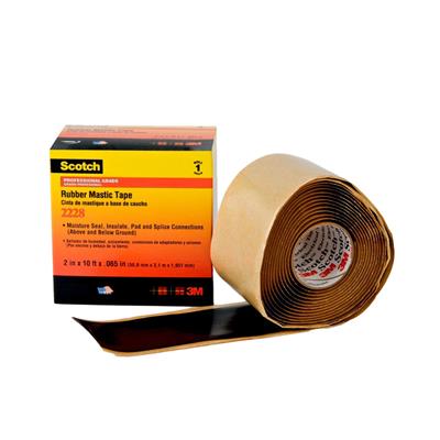 3M 2228 Self-welding insulating elastomer tape with adhesive layer - Black - 50 mm x 3.5 m x 1.65 mm  - box of 10 rolls