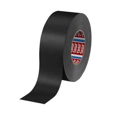 Tesa 4651 Cloth Tape for Packaging and Repair - Black - 30 mm x 50 m x 0.31 mm - per 5 rolls 