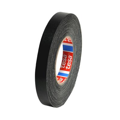 Tesa 4651 Cloth Tape for Packaging and Repair - Black - 19 mm x 50 m x 0.31 mm - Per 8 rolls 