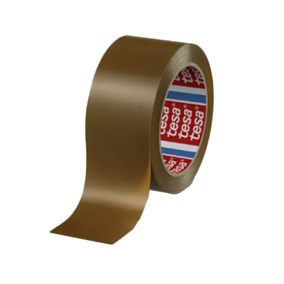 Tesa 4124 PVC Packaging Tape - Havana - 38 mm x 66 m x 38 µm - per box of 48 rolls 