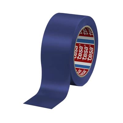 Tesa 60760 Floor Marking Tape with Soft PVC backing - Blue - 50 mm x 33 m x 0.15 mm - per box of 6 r olls