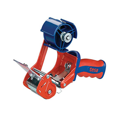 Tesa 6400 tape dispenser for comfort packaging tapes - with protected core - Red - For a maximum wid th of 50 mm
