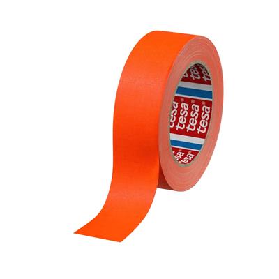TESA 4671 Gaffer Tape - 120 mesh - Fluorescent orange - 25 mm x 25 m x 0,28 mm - Per box of 36 rolls 