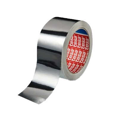 Tesa 50565 PV0 aluminium kleefband - zonder liner - zilver - 50 mm x 50 m x 50 µm - per doos van 18  rollen
