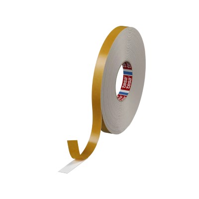 Tesa 4957 Dubbelzijdige PE tape - acrylaat kleefstof - Spiegeltape - wit - 19 mm x 25 m x 1,1 mm - p er doos van 16 rollen
