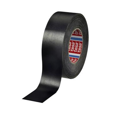 Tesa 4657 Single sided high temperature resistant and non-marking cloth tape - Black - 50 mm x 50 m  x 0,29 mm - Per box of 18 rolls