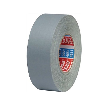 Tesa 4651 Gewebeklebeband für Verpackung und Reparatur - Grau - 30 mm x 50 m x 0,31 mm - per 5 Rolle n