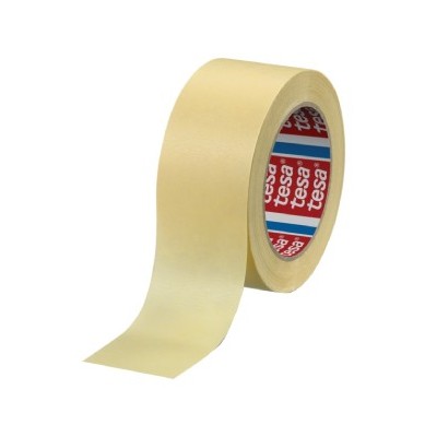 TESA 4323 Wiederablösbares Papierabdeckband 3 Tage - beige - 38 mm x 50 m x 0,125 mm - Pro Karton mi t 48 Rollen
