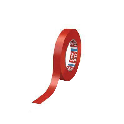 Tesa 4328 Abdeckband aus Feinkrepppapier für allgemeine Zwecke - Rot - 50 mm x 50 m - pro Karton mit  36 Rollen