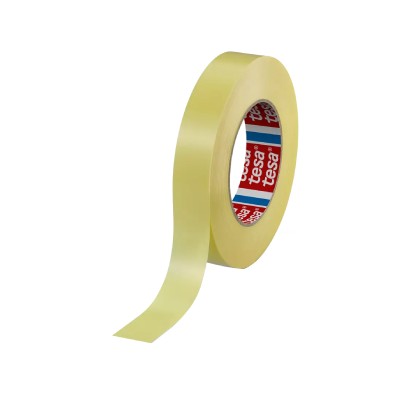Tesa 4289 PP strapping tape - hoge kwaliteit - geel - 25 mm x 66 m x 0.144 mm - polyester 