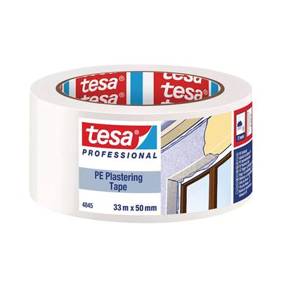 TESA 4845 Acryl PE plastering tape  - Wit - Te gebruiken tot -15°C gedurende 12 weken -   50 mm x 33 m - Per doos van 36 rollen