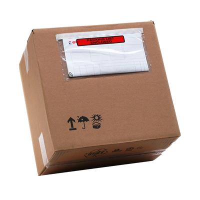 EtiSend Packing list enclosed Pochettes porte-documents adhésives - Transparent - 225 mm x 110 mm -  par boîte de 1000 pochettes
