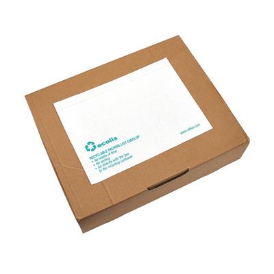 EtiSend Packing lists in 100% recycleerbaar kraftpapier - zonder tekst - doorschijnend - C5 A4/2 -   228 mm x 165 mm - per doos van 1000 stuks