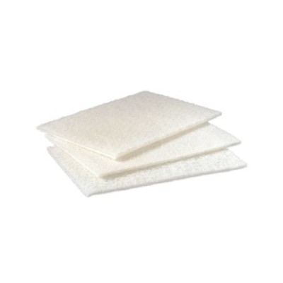 3M 98 Scotch-Brite Delicate Surface Cleaning Pad - White - 158 mm x 224 mm, Per box of 60 pieces 
