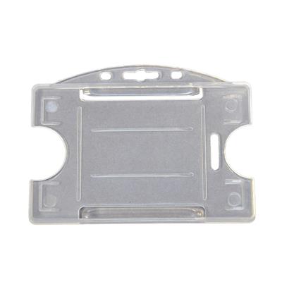 ETINAME - Porte-badge Vinyle Porte-badge vertical avec 3 perforations - Transparent -83 mm x 130 mm  - par boîte de 100 pièces