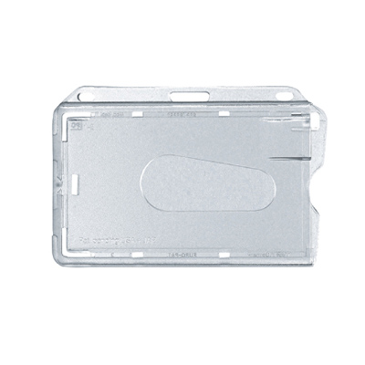 EtiName - Horizontaler Ausweishalter Starrer Ausweis aus Polycarbonat - Klar -62 mm x 95 mm - pro Sc hachtel mit 100 Stück