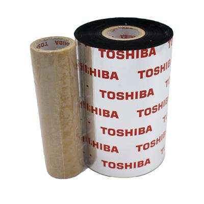 Toshiba TEC AW5 Wax Ribbon - 110 mm x 450 m - for B-EX4T2 printers - Flat Head - Black 