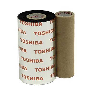 Toshiba TEC AW6F Wax Ribbon - 110 mm x 300 m - for B-452/BSA-4 printers - Flat Head - Black - - Flat  Head - Black