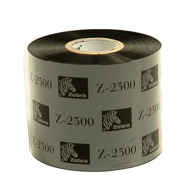 Zebra 2300 Wax ribbon - 60 mm x 450 m - for thermal transfer printers - Flat Head - Black - per box  of 12 ribbons