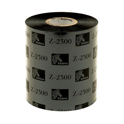 Zebra 2300 Wax Ribbon - 83 mm x 450 m - for thermo-transfer printers - Flat Head - Black - per box o f 12 ribbons
