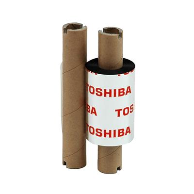 Toshiba TEC AW6F Wax Ribbon - 55 mm x 100 m - for EV4T-FV4T Printer - Flat Head - Black 